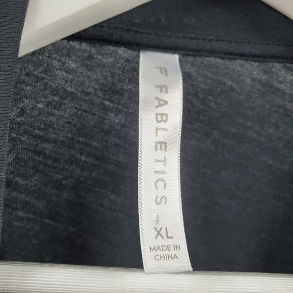 Fabletics Good Vibes Only Graphic Tee Cotton Shirt Black - Picture 5 of 6